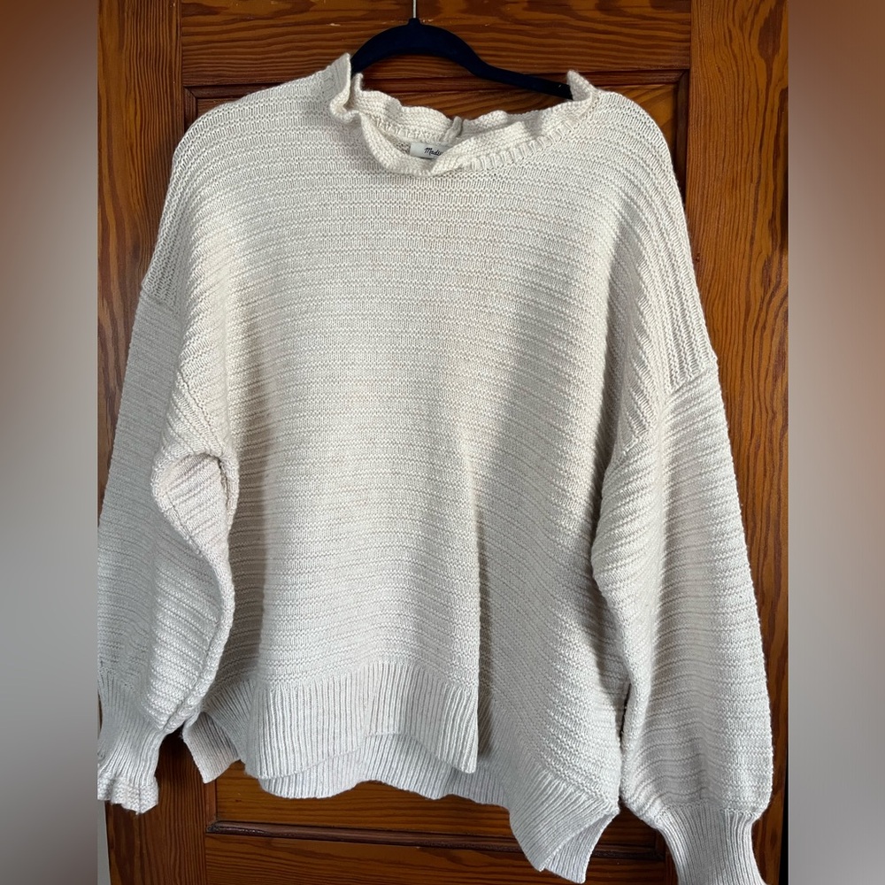 Madewell Elegant White Sweater, XXL - Picture 2 of 3